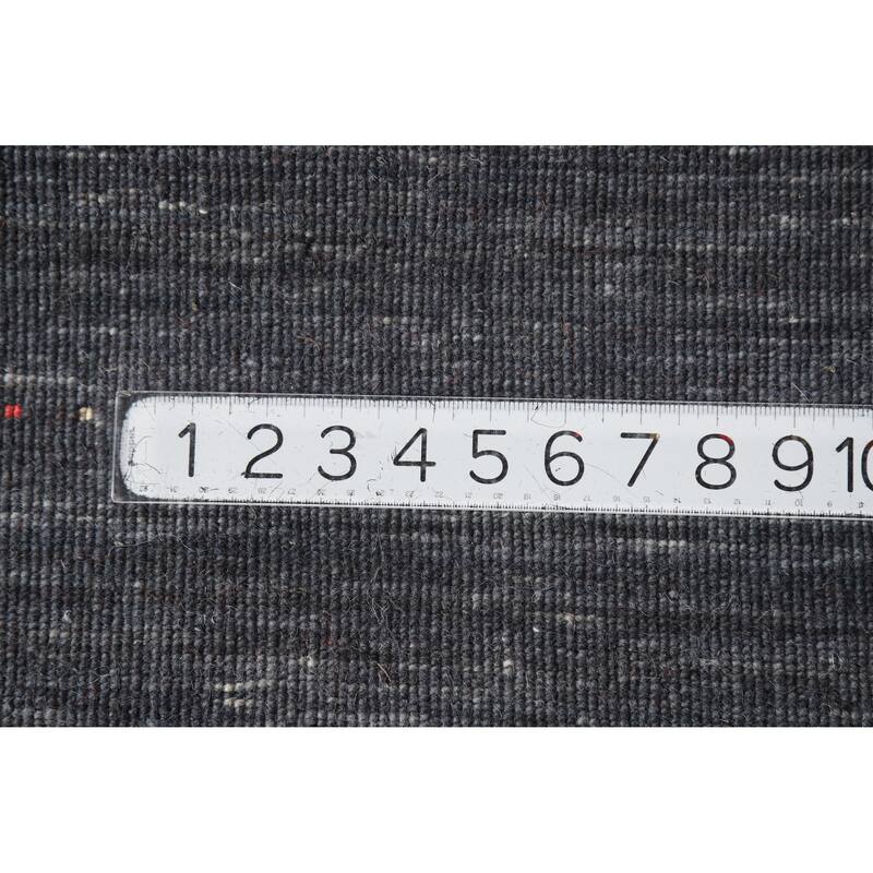 Hand Knotted Oriental 100% Wool Carpet Tribal Animal Pictorial Greys & Charcoal Gabbeh Area Rug - 4' 11'' X 3' 0''