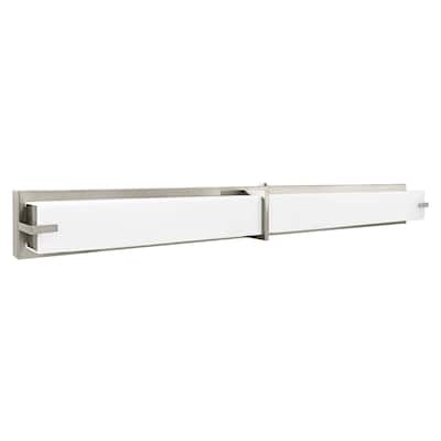 Luxrite 48" LED Vanity Light Brushed Nickel Bathroom Light Fixture 3CCT 40W 2800 Lumens Dimmable Damp Rated ETL Listed