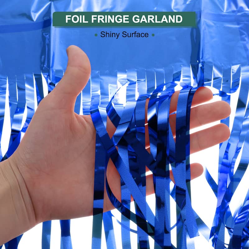 Foil Fringe Garland 10Ft Metallic Tinsel Streamers for Christmas 12Pcs