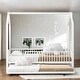 preview thumbnail 1 of 12, White House-Shaped Design Platform Bed with Fence and Twin Size Trundle White