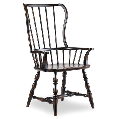 Sanctuary Spindle Arm Chair, Ebony - 2 per carton/price ea - 24.25"W x 43.25"H x 25.25"D