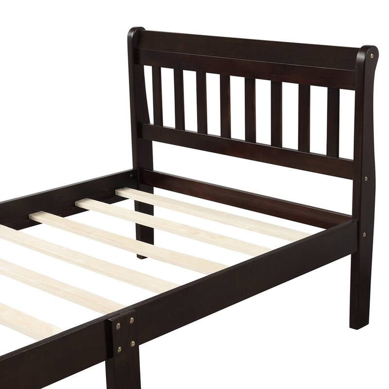 Wood Platform Bed Twin Bed Frame Panel Bed Mattress Foundation