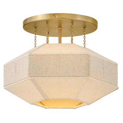 Hinkley Lighting 47493 Lyla 15" Wide Semi-Flush Ceiling Fixture with