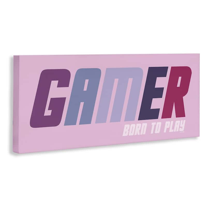 Stupell Gamer Born To Play Canvas Wall Art Design By Yass Naffas Designs