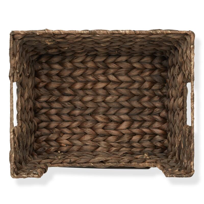 2pk Seagrass Water Hyacinth Pantry Baskets with Handles Wide Kitchen