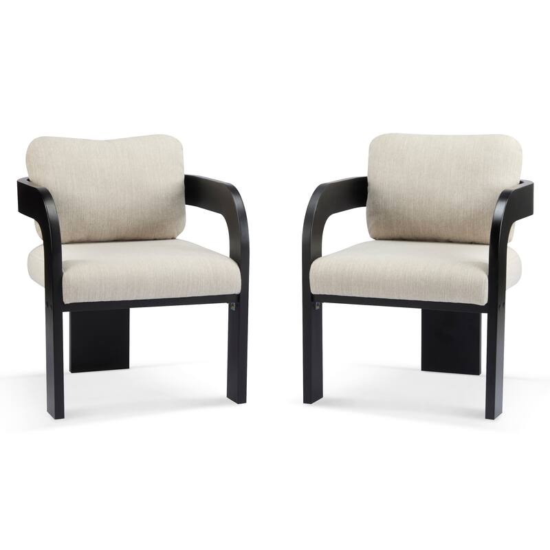Christopher Knight Home - Seraphina Rubber Wood Dining Chair with Pillow Back(Set of 2)