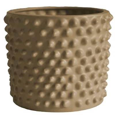 Medium Ceramic Flower Pot - 10.25" - Brown
