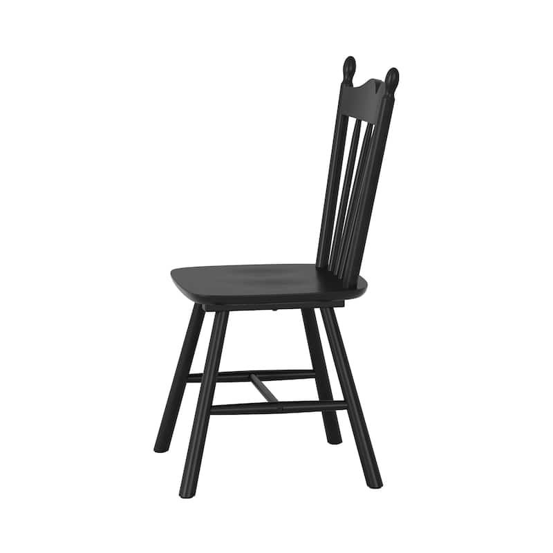 Solid Wood Dining Chairs Set of 6 - N/A