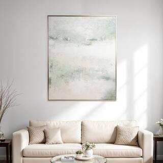 Canvas Wall Art Glam Modern Wood Frame Abstract Design - 60" Green