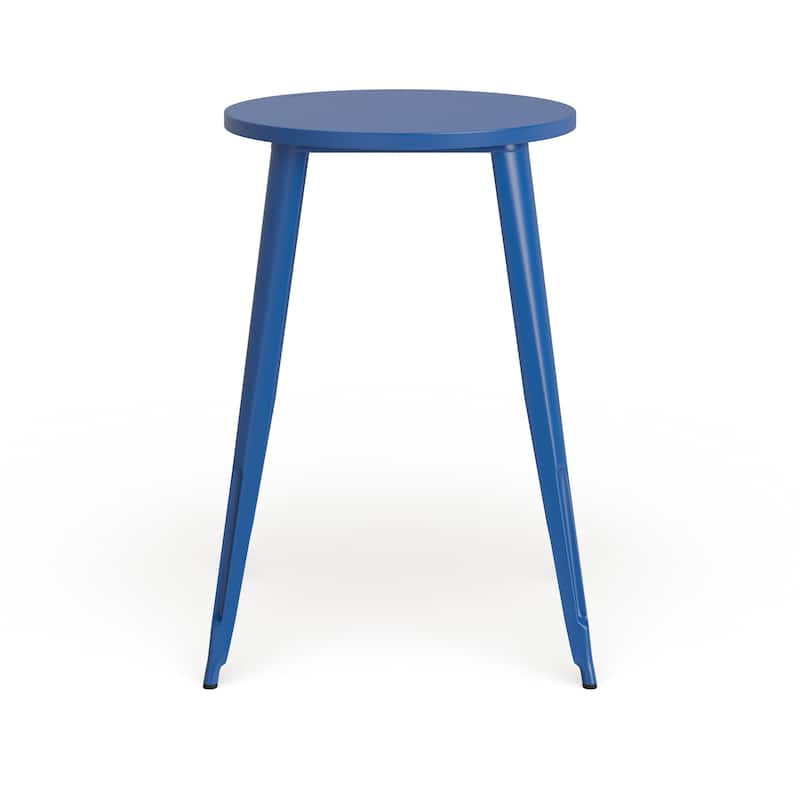 30'' Round Metal Indoor-Outdoor Bar Height Table