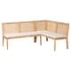 preview thumbnail 1 of 8, Kalimantan Bohemian Light Honey Rattan 2-Piece Banquette Set Set of 2
