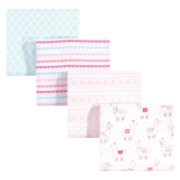 slide 1 of 1, Hudson Baby Infant Girl Cotton Flannel Receiving Blankets, Llama, One Size - Llama - One Size One Size - Llama