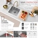 preview thumbnail 14 of 21, Undermount 19" Single-Bowl Stainless Steel Kitchen Sink S-308XG - 19" x 18" x 10"
