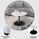 preview thumbnail 21 of 27, Verve Series 27" Round Coffee Table with Sintered Stone Tabletop and Black Steel Base for Living Room, Bedroom, or Apartment