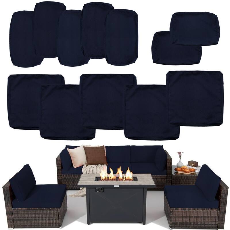 Outdoor Patio Cushion Covers Replacement, Waterproof Furniture Cushion Slipcovers, for Wicker Rattan Sectional Couch Chair