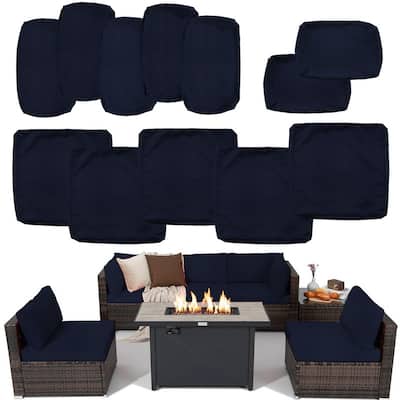 Outdoor Patio Cushion Covers Replacement, Waterproof Furniture Cushion Slipcovers, for Wicker Rattan Sectional Couch Chair