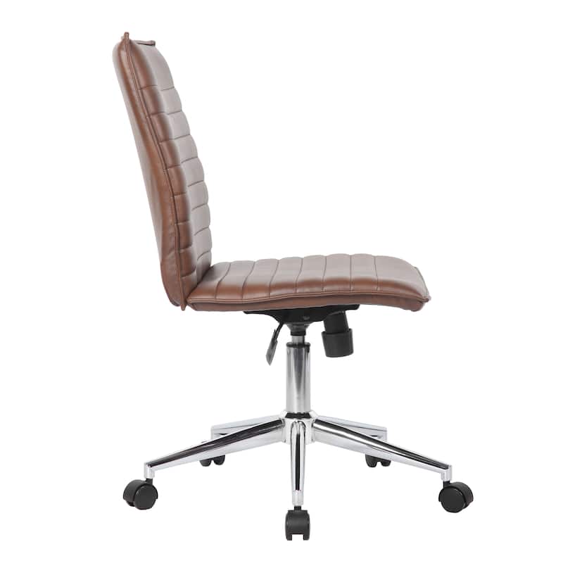 Boss Office Products Black Vinyl Armless Hospitality Chair