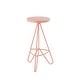 preview thumbnail 30 of 49, Trinity Modern Round Metal Backless Bar Stool with Hairpin Legs and Integrated Footrest for Kitchen Island & Home Bar Pink