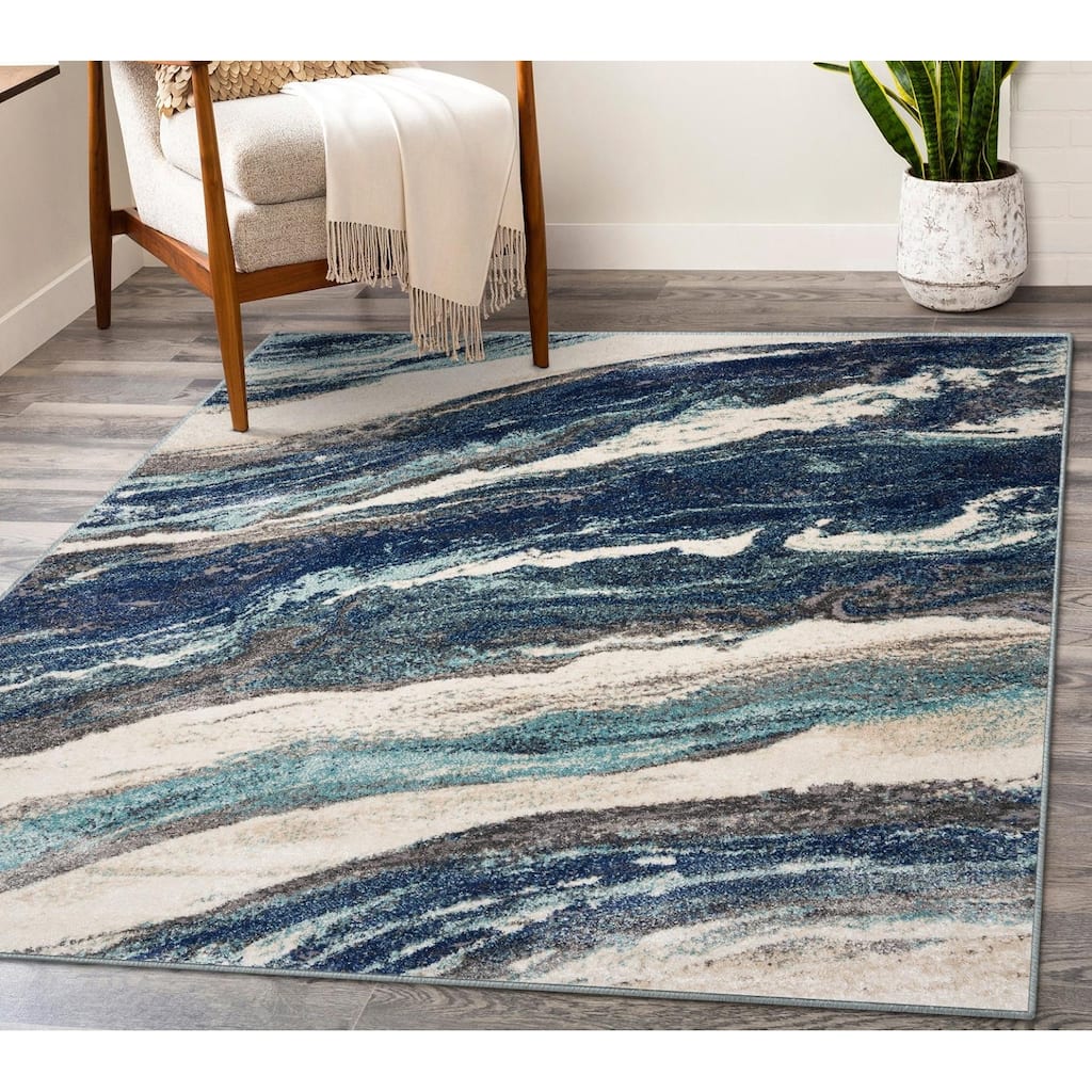 Luxe Weavers Marble Abstract Art Deco Area Rug, Indoor Carpet