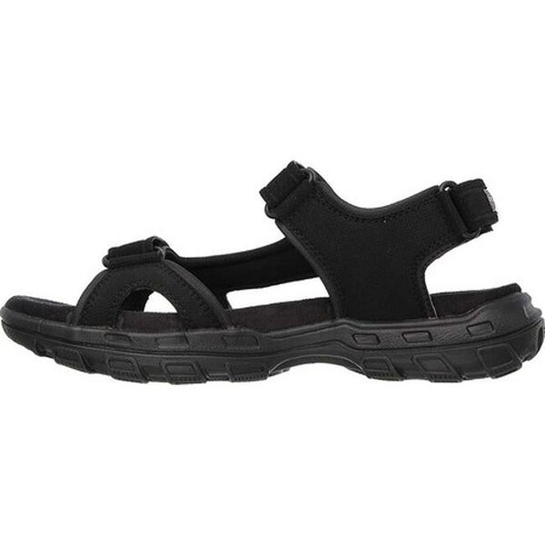 Shop Skechers Men's Relaxed Fit Conner Louden Sandal Black Shop Skechers Men's Relaxed Fit Conner Louden Sandal Black