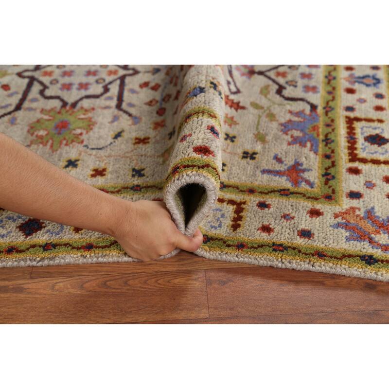 Lilian Oriental Area Rug Hand-Knotted Wool Carpet - 4'0"x 5'11"