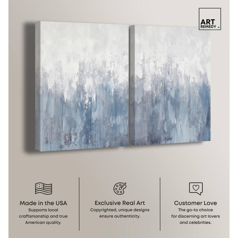 Frosted Glass Canvas Set of 2 by Art Remedy, Gallery Wrapped