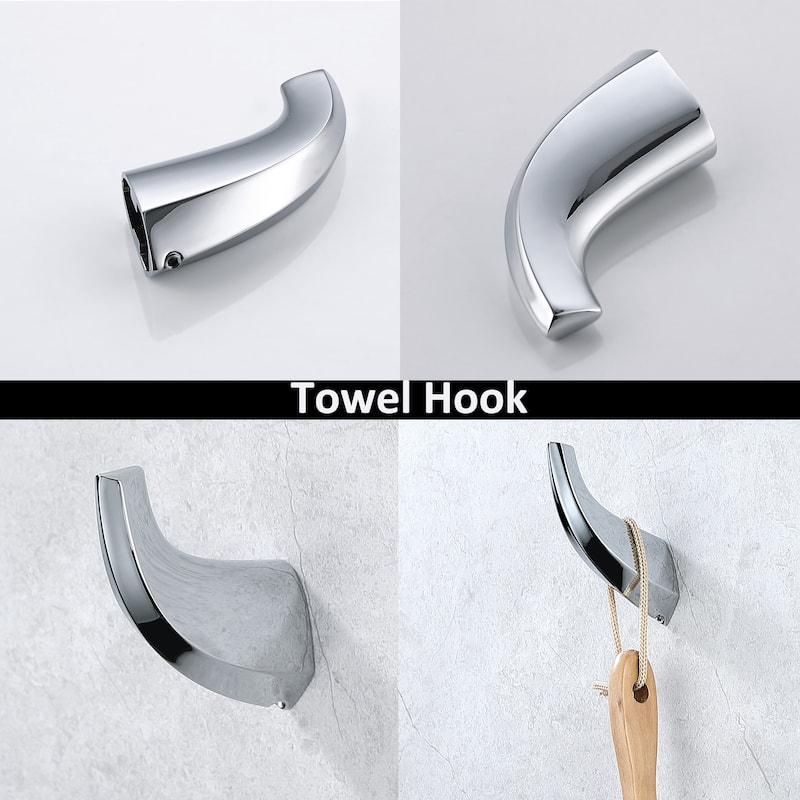 Wall Mounted Towel Hook Rustproof Robe Hook (set of 2)