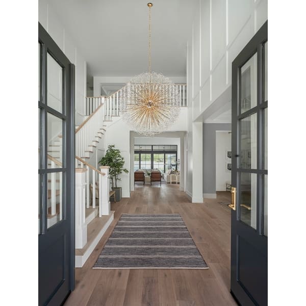 slide 2 of 31, Crystal Chandelier 63" Firework Lighting Starburst Pendant light