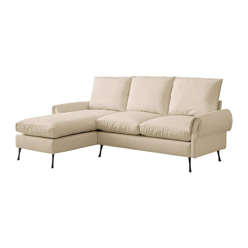 [VIDEO] provided]81"Modern Sectional Technical leather L-Shaped Sofa Couch with Reversible Chaise Lounge