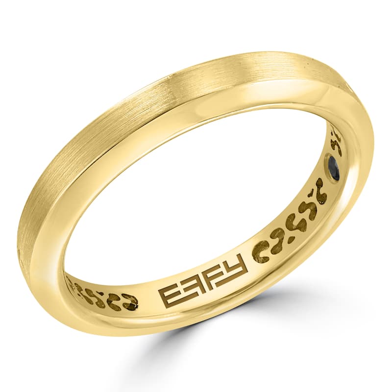 Effy Men's 14K Yellow Gold Black Diamond Ring