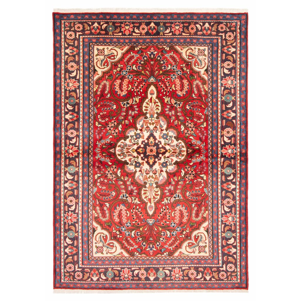 ECARPETGALLERY Hand-knotted Anatolian Vintage Red Wool Rug - 4'10 x 6'10