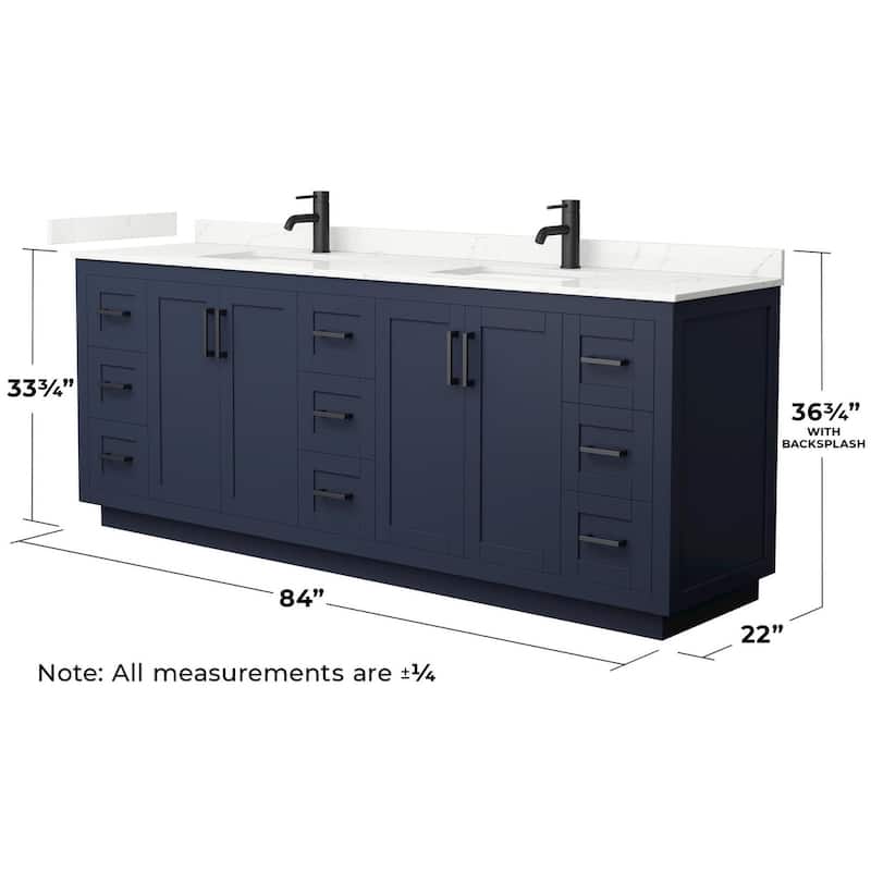Wyndham Collection WCF292984D-QTZ-UNSMXX Miranda 84" Free Standing