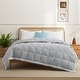 preview thumbnail 12 of 20, Luxurious Lightweight Cooling Down Bed Blanket, Summer Breathable Comforter for Hot Sleeper 108" x 90" - Gray