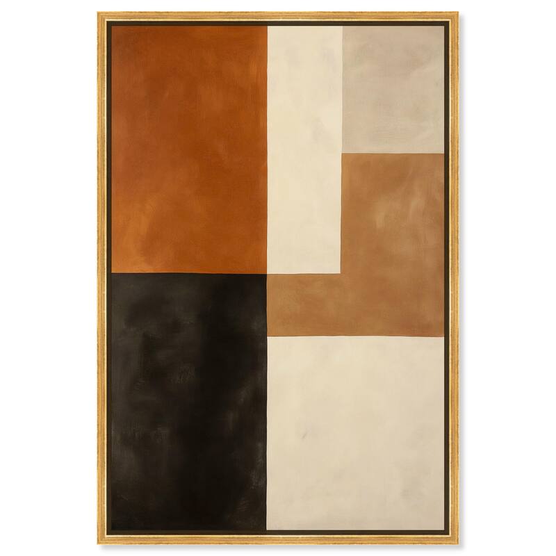 Tonal Grid II Canvas by Art Remedy - Gold - 20" x 30"