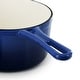 preview thumbnail 4 of 6, MegaChef 2 Quart Enameled Cast Iron Sauce Pan in Gradient Dark Blue