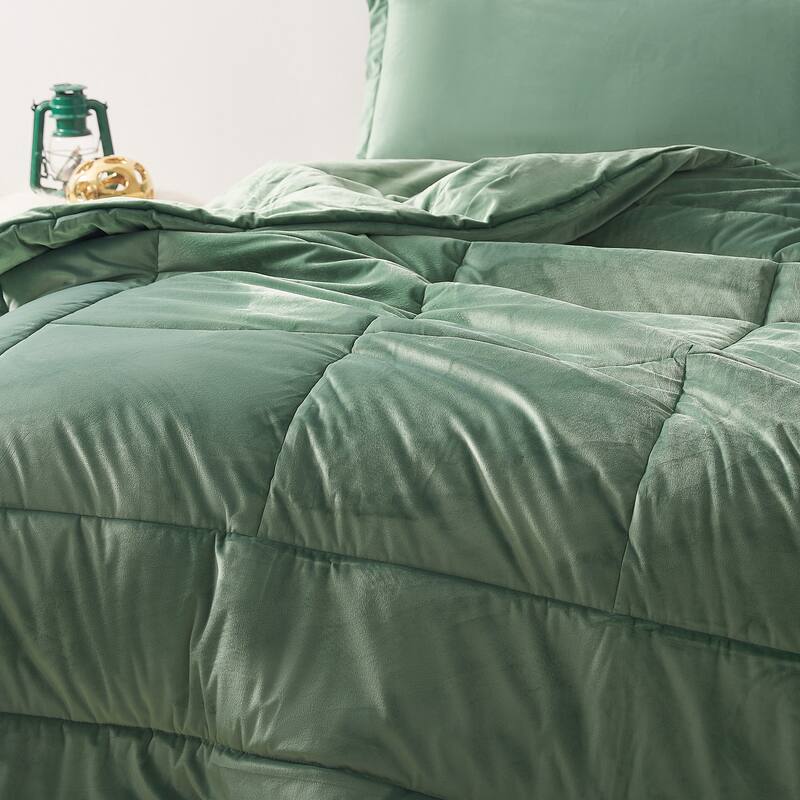Cuz I'm Cozy - Coma Inducer® Oversized Comforter Set - Olive Pine Green