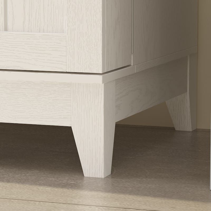 Pantry Buffet Versatile Food Wine Cabinet White Wood Grain Buffet
