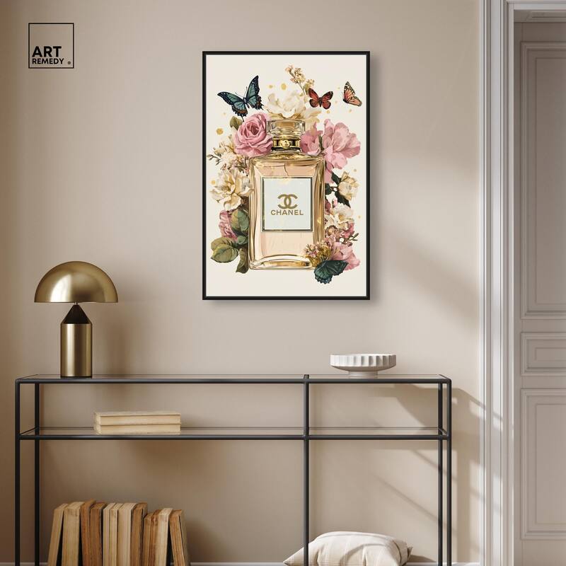 Glam Bloom Butterfly Perfume Canvas by Art Remedy