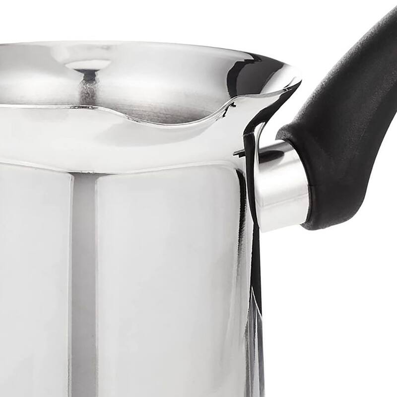 6 Ounce Stainless Steel Turkish Coffee Pot in Silver