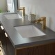 preview thumbnail 6 of 9, Donostia 60" Vanity in Walnut with stone countertop Without Mirror