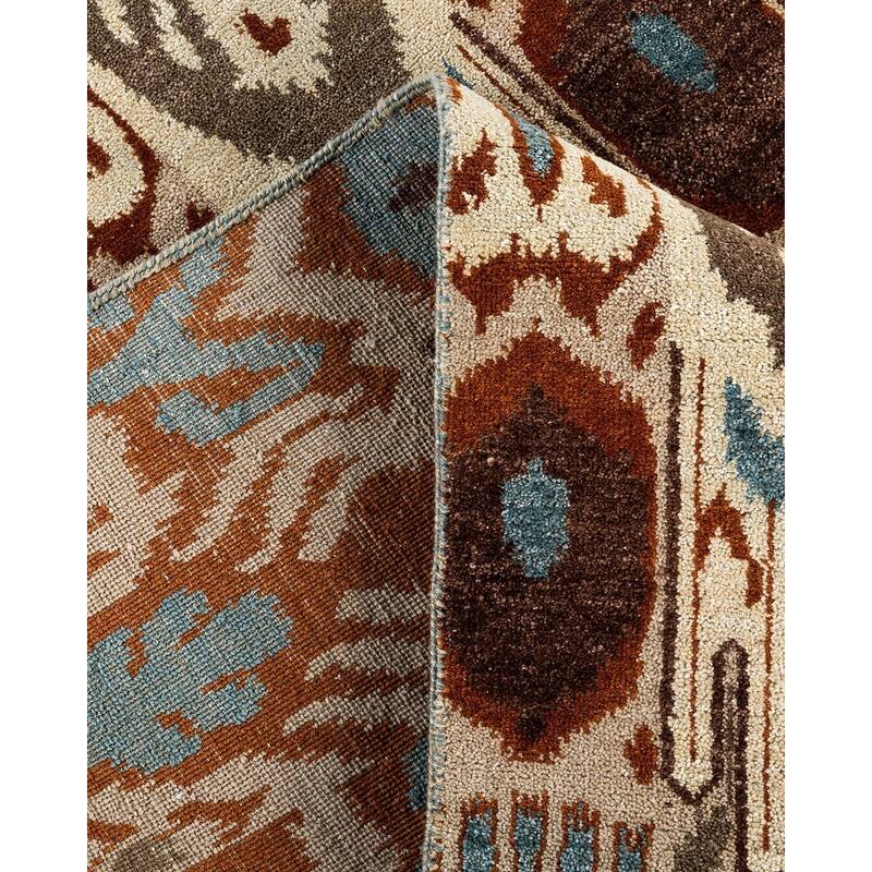 Ikat One-of-a-Kind Hand-Knotted Area Rug, Beige - 8' 3" x 10' 5"