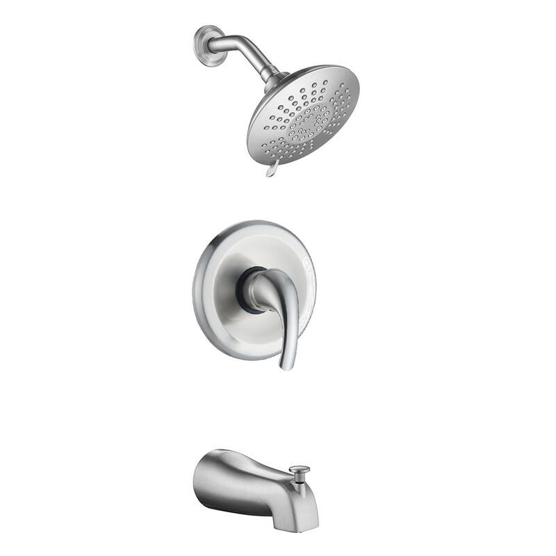 PROOX Shower Faucet Set with Tub Spout Shower Tub Kit(Valve Included) - Brushed Nickel