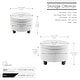 preview thumbnail 18 of 17, Porthos Home Donn Faux Leather Round Storage Ottoman with Rubberwood Legs