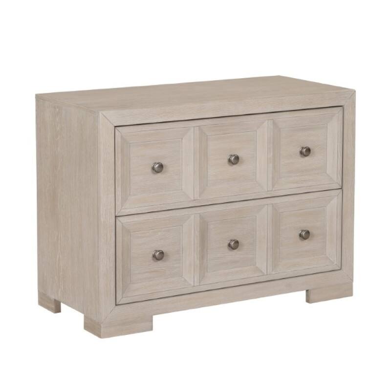 Kizie 5pc Queen Bedroom Set, Tall Chest, Nightstand, Tawny Brown Gray
