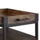 preview thumbnail 26 of 39, Myra Rustic Serving Cart with Wine Inserts and Removable Tray Top by iNSPIRE Q Classic