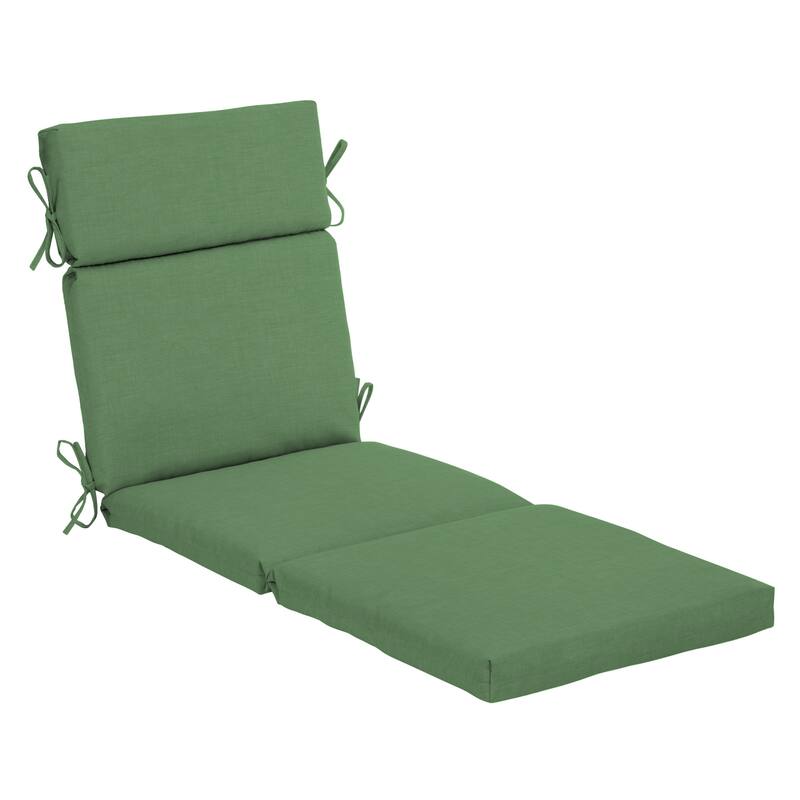 Arden Selections Leala Texture Outdoor Chaise Lounge Cushion - 77 in L x 22 in W x 3.5 in H - Moss Green Leala