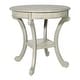 preview thumbnail 1 of 4, Copper Grove Korostyshiv Hand-painted Transitional Accent Table Greystone