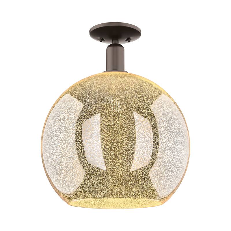 Innovations Lighting 716-1C-19-14 Athens Semi-Flush Athens 14" Wide - Oil Rubbed Bronze / Mercury