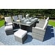 preview thumbnail 13 of 14, 11-piece Outdoor Dining Set With Cushions Wicker Furniture by Moda Furnishings