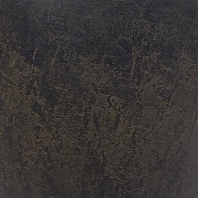 Sunnydaze Anjelica Polyresin Large Round Outdoor Planter - 24" - Sable